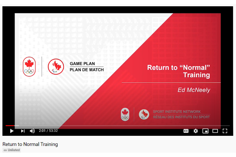 Return to Normal Training